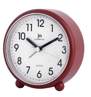 SVEGLIA Q.ZO MOV. CONTINUO TONDA- ROSSO