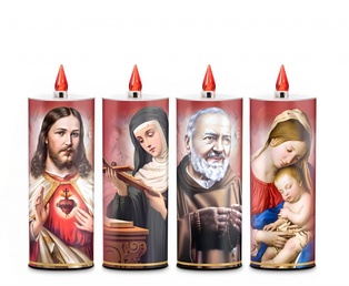 LUMINO LED A BATTERIE STILO AA INCLUSE DURATA 150GG Ø 6 CM. - H 17 CM. COLORE ROSSO