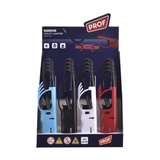 ACCENDIGAS PROF CON FIAMMA ANTI-VENTO RICARICARICABILE BBQ  ESPOSITORE 16PZ