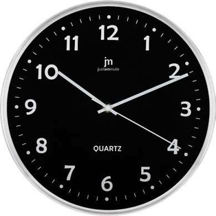 OROLOGIO PARETE QZ. ALLUMINIO 30CM-NERO