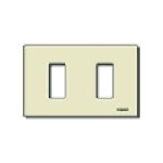 PLACCA VIMAR RESINA A SCATTO AVORIO SERIE 8000 2 POSTI