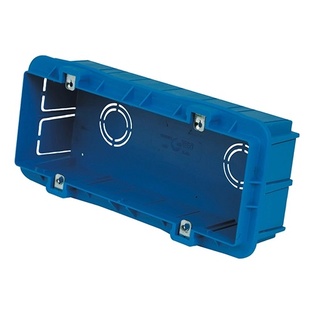 SCATOLA DA INCASSO MURO COMBINATA 6/7 POSTI CON INSERTI IN FERRO ZINCATO IP00