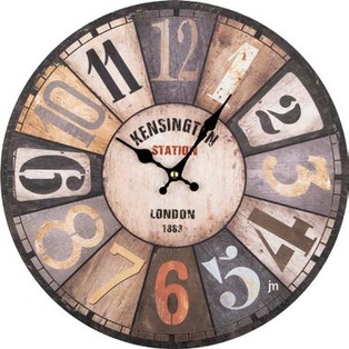 orologio da parete in mdf cm. 33 quadrante anticato