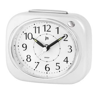 SVEGLIA QUARZO MOVIMENTO CONTINUO BIANCO