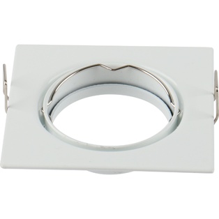 PORTALAMPADA M.C. ELETTRICI DA INCASSO ORIENTABILE QUADRATO BIANCO