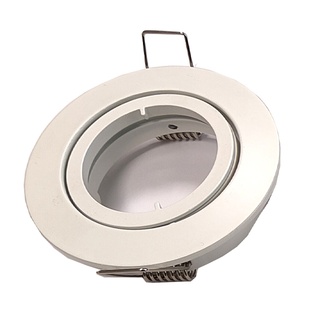 PORTALAMPADA M.C. ELETTRICI DA INCASSO ORIENTABILE ROTONDO BIANCO