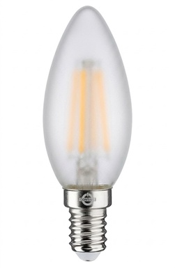 LAMPADA LED FILO  CONTAKT OLIVA C37 ALTA EFFICIENZA 4W  470LM E14 SMERIGLIATA 3000K