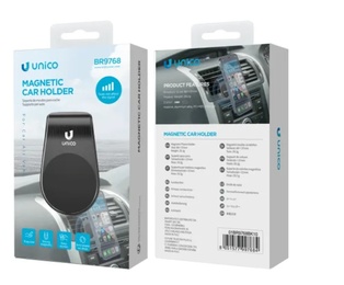 SUPPORTO MAGNETICO UNICO IN ALLUMINIO NERO PER AUTO 