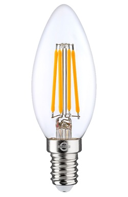 LAMPADA LED FILO  CONTAKT OLIVA C37 ALTA EFFICIENZA 6.5W 750LM E14 CHIARA 2700K