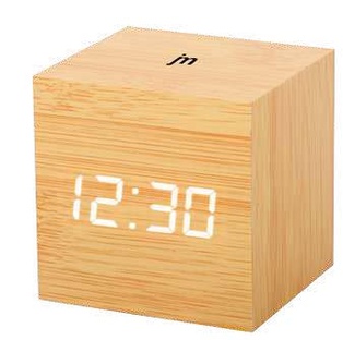 SVEGLIA LED LEGNO USB LOWELL