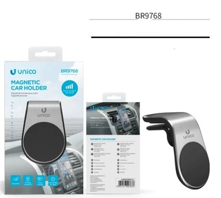 SUPPORTO MAGNETICO UNICO IN ALLUMINIO ARGENTO PER AUTO 