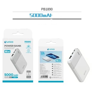 CARICATORE UNICO POWERBANK  CON 2 USB-A DI RICARICA 5000MAH 10W 