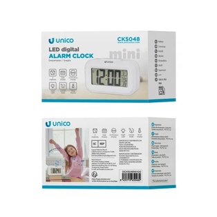 MINI SVEGLIA DIGITALE UNICO CON ALIMENTAZIONE CAVO USB - A O 3 AAA MINISTILO COLORE BIANCO