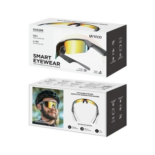 OCCHIALI DA SOLE  BLUETOOTH UNICO CON CONDUZIONE OSSEA , ATTIVAZIONE CHIAMATE E MUSICA 