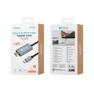 CAVO UNICO DA SPINA HDTV PER SCREEN MIRRORING 4K (SCHERMATA DA UN DISPOTIVO MOBILE A TV ) A USB-C 
