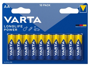 PILE VARTA ALKALINE LONGLIFE POWER STILO AA BL.10