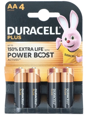 PILE DURACELL ALKALINE STILO POWER BOOST AA BL. 4