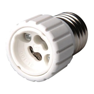 ADATTATORE FAI PORTALAMPADA SPINA E27 A PRESA GU10  BIANCO TERMOPLASTICO 
