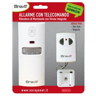 ALLARME BRAVO CON SENSORE DI MOVIMENTO E SENSORE DI PRESENZA CON IN DOTAZIONE IL TELECOMANDO 