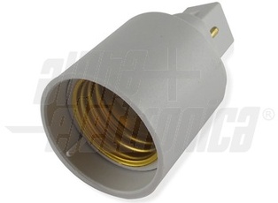 ADATTATORE FAI PORTALAMPADA DA SPINA G24D-1 A PRESA E27 BIANCO TERMOPLASTICO