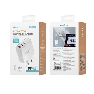 CARICATORE UNICO DA RETE CON 2 USB-C E 1 USB-A POWER DELIVERY 65W CON CERTIFICAZIONE GaN 