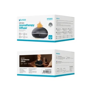 DIFFUSORE D'ARIA UNICO DI AROMATERAPIA FLYING SAUCER NERO