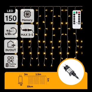 TENDA 150LED IP44 SUNNY 3M+1.5M*1M COLL.INT/EST