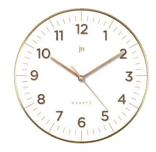 OROLOGIO DA PARETE QZ.ABS D. 30CM NUMERI IN RILIEVO BIANCO