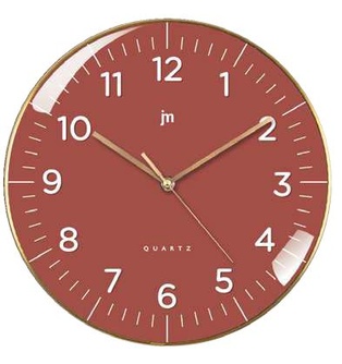 OROLOGIO DA PARETE QZ.ABS D. 30CM NUMERI IN RILIEVO ROSSO