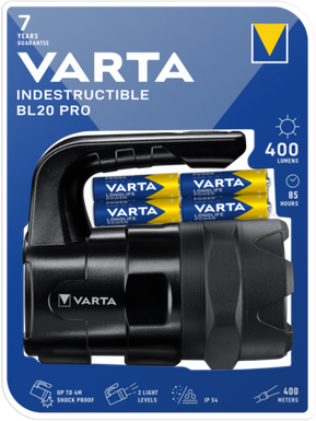TORCIA VARTA LED INDESTRUCTIBLE BL20 PRO 400Lm   STILO AA INCLUSE 18751 