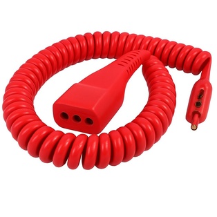 PROLUNGA ELETTRICA SPIRALATA  2P+T 10A 3MT 2X0.75MM  ROSSO