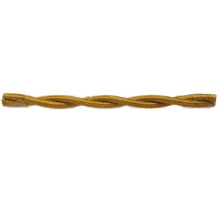 CAVO ELETTRICO TRECCIOLA 2X1 TESSUTO ORO  50MT. IMQ
