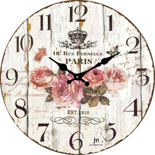 OROLOGIO PARETE VETRO QUADRATO DIAM.33.5  LOWELL