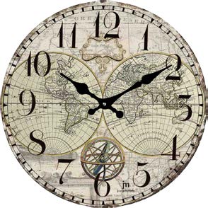 OROLOGIO PARETE VETRO ROTONDO CM33 LOWELL