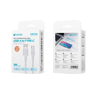 CAVO UNICO DA USB-A A USB-C 3.4AH 100CM BIANCO 