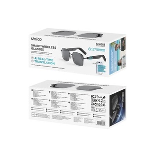 OCCHIALI BLUETOOTH INTELLIGENTI CON TRADUZIONE IA