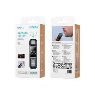 ETILOMETRO ALCOOL TEST UNICO CON CAVO DI RICARICA USB-C 20CM CON DISPLAY LCD BATTERIA 200MAh  