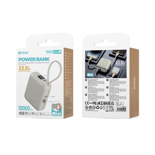 CARICATORE UNICO POEWERBANK MINI UNICO 10000MAh 22.5w CON DISLPAY E LACCETTO 