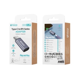 ADATTATORE UNICO IN METALLO CON PRESA LIGHTNING A SPINA USB-C 