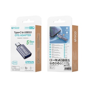 ADATTATORE UNICO OTG ( ON THE GO ) DA USB -C  A PRESA USB 3.0  CORPO IN METALLO 