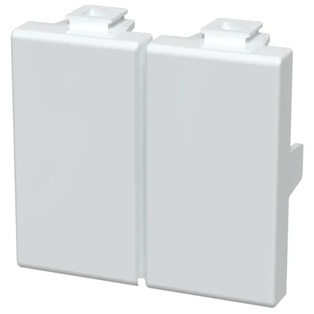 FRUTTO CONTAKT TAPPO COPRIFORO DOPPIO BIANCO TIPO VIMAR PLANA