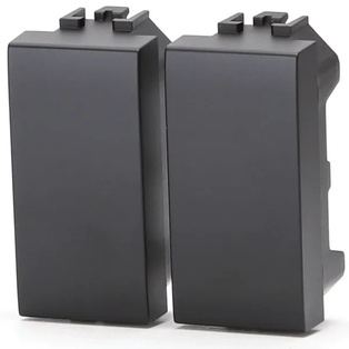 FRUTTO CONTAKT TAPPO COPRIFORO  DOPPIO NERO TIPO LIVINGLIGHT  - INTERNATIONAL 