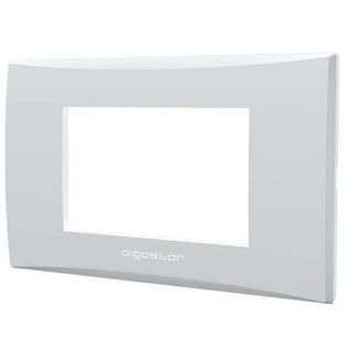 PLACCA CONTAKT A 3 MODULI IN PLASTICA BIANCA TIPO PLANA 