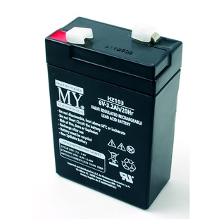 BATTERIA MATSUYAMA RICARICABILE AL PIOMBO  6V 3.2AH FASTON 4.8MM  L66X33X98MM