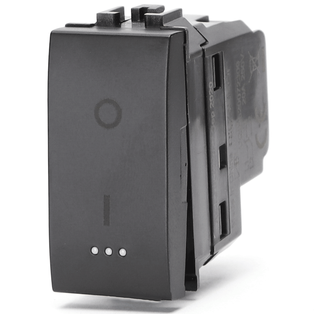 FRUTTO CONTAKT  INETERRUTTORE BIPOLARE  DA INCASSO 10/16A 250V TIPO BITICINO LIVINGLIGHT - INTERNATIONAL 