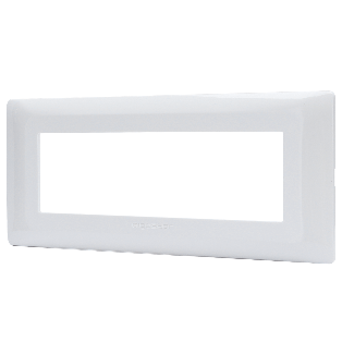 PLACCA CONTAKT A 6 MODULI IN PLASTICA BIANCA TIPO BTICINO MATIX