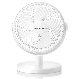 VENTILATORE UNICO RICARICARICABILE DA TAVOLO Ø 15CM 5 PALE E 2 VELOCITA' 