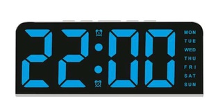 SVEGLIA DIGITALE LED COLORATI USB - AZZURRO