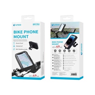 SUPPORTO PER BICI UNICO CON BORSA IMPERMEABILE  DA 10 CM A 17 CM 