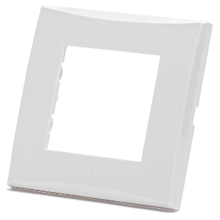 PLACCA  CONTAKT A 2 MODULI IN PLASTICA BIANCA TIPO VIMAR PLANA 